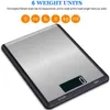 5/10 kg Balance alimentaire de cuisine numérique Balance électronique en acier inoxydable multifonction mesure outil de poids LCD Gram électronique SCA 210915
