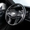 Capas de volante Tampa de carro Protetor de prateleira de fibra de carbono 38 cm universal não deslizamento Durável Acessórios de estilo de interior de automóvel
