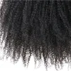 Wrap Cordon Mongol Vierge Extensions de Cheveux Humains Queue de Cheval Postiche 4b 4c Afro Crépus Bouclés Top Fermeture Clip Ins queue de cheval Afro-Américain Noir Femmes 120g