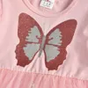 VIKITA Butterfly Kids Girl Abito elegante Girls Princess Party Pageant Formal Children Mesh Tulle Birthday Q0716