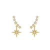 Orecchini con ciondolo stella luna di design di marca di lusso per le donne Gioielli di moda Sun Moon Lettera Ear Stud Diamond Gold Fashjion Jewelry