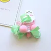 Boutique 50Pairs Fashion Cute Ribbon Bow Elastisk Kawaii Solid Fur Pom Bowknot Hair Tie Rope Gummi Rubber Band