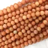 High Quality Natural Genuine South Africa Orange Pink Calcite Round Jewellery Loose Ball Beads 6mm 8mm 10mm 15" 06130 Q0531