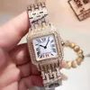 Fashion Lady Dress Watch Women White Dial Quartz Movemetn Watches rostfritt stålarmband högkvalitativt Sapphire Glass F193X