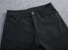 Masculino slim slim fit motociclista jean calças angustiadas rasgadas destruídas jeans jeans lavados calças de hiphop moda negra