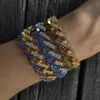 Bijoux hip hop 15 mm de largeur Bracelet Bling Bling Tenns Bracelet Golden 8inch Simulate Dimonds Bracelets Bracelets Gift 4757039