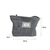 Classic Houndstooth Large Capacity Cosmetic Bag for Women Zipper Makeup Bag Travel Beauty Case Storage Organizer