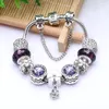 (With Box) PB1 Children Cat Charm Kids Girl Murano Glass Beads Bracelet Women Ladies DIY Fashion Jewelry