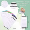 Emballage cadeau 12pcs A6 Feuilles de budget Dépenses Tracker Tracker Papier Fit enveloppe de caisse Planificateur de portefeuille avec trou d'abonnement