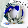 Scarves Real Silk Square Scarf For Women Fashion Floral Print Small Neck Spring Hairband Lady Handbag Tie Ribbon Chocker301D