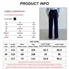 Mnisways18 Navy Blue Women Office Work Broeken Classy Geplooid Hoge Taille Straight Pants Dames Winter met zakken 211124