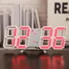 Horloge numérique 3D led stéréo horloge murale bureau cuisine salon chambre silencieux électronique multifonctionnel LED réveil DHL gratuit