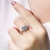 Tauren Micro Set Dcolor Moisanite Anneau 18K Gol Moisanite Diamond Ring Femmes039S Anneau de mariage en diamant simulé7957119