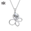 Sidale's New Butterfly Halsband S925 Sterling Silver Crystal Pendant är gjord av Swarovski Smycken