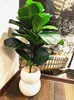 122cm Large Artificial Tropical Plants Green Plastic Banyan Branches Indoor Rare Fake Potted Home el Office Shop Decor Props 210624