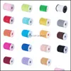 Inne narzędzia jubilerskie Wyposażenie Pandahall 5xm Soft Nylon Cord Płaskie Elastyczne wyniki wątku dla DIY Bransoletki Naszyjnik 20m / Roll19Colors Drop