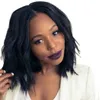 Court Bouclés Full Lace Hair mode Perruques Synthétiques Pour Les Femmes Noires Sans Colle Bob Ondulés Lace Front Perruque Avec Des Cheveux De Bébé FZP183