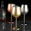 304 glasses of red wine, stainless steel, silver, pink, gold juice cup, 304 cop party champagne cooking 500ml 210827