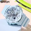 Sanda мода G стиль мужские спортивные часы военные водонепроницаемые часы аналоговые цифровые часы женские часы случайные Relogio Feminino G1022