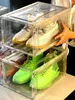 Antioxidans Schuh Box HD Sneaker Staubdicht Acryl Sport Lagerung Organizer s Store Display Rack Mode Produkte264L