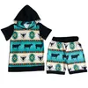 Nouveau design bébé garçons vêtements tout-petits sweats à capuche ensemble ferme vie imprimer enfants vêtements de créateurs garçon tenue d'été tout-petits garçons vêtements hi2138007