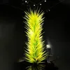 Murano Glass Floor Lamps Garden Art Decoration Green Color Hand Blown Flower Trees Sculpture for Villa Home Hotel 24 by 72 Inches