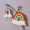 Tecelagem Rainbow Chaveiros Handmade Chave Holder Keyring para Meninas Pendurado Caçoes Quarto Decoração Do Quarto Pendurado Jóias Presentes G1019