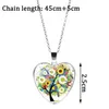 Tree of Life Necklace Colorful Heart Pendant Necklaces chain Fashion Jewelry for Women Girls Gift Will and Sandy