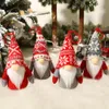 Éclairage de Noël Gnome Pendentif Santa Peluche Poupée Décorative Arbre de Noël Suspendu Ornement Intérieur Fête Faveur LLB12033