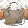 M54351 HINA PM borsa tote donna tela vera pelle di vitello hardware argento borsa tracolla tracolla cross-body209q