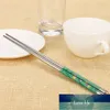 top selling in 1Pair Length White Flower Pattern Stainless Steel Chopsticks Pair New Support Wholesale and Dropshipping Factory price expert design Quality Latest