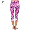 LETSFIND Brands Women Tie-dye Print Leggings Fashion High Waist Elastic Milk Silk Printed Mid-Calf Casual Plus Size 211204