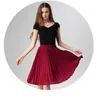 Women Chiffon Pleated Skirt Vintage High Waist Tutu Skirts Womens Saia Midi Rokken Summer Style Jupe Femme Skirt 210518