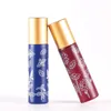 10ML Printed Glass Roller Bottles Travel Portable Perfume Essential Oil Bottle Mini Macaron Color Empty Bottling