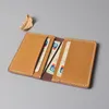 Card Holders Designer Minimalist Genuine Leather Holder Id Bus Wallet Handmade Case