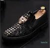 Designer Boat Spikes For Men Gold Red Casual Shoe Movie Slip-On Noity Studded Men Menafers Buty 38-44