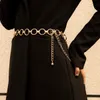 Hiphop band broek klassieke ketting ronde cirkel holle gordel vrouwen punk stijl mode taille riemen 2021 lichaam sieraden