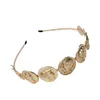 Retro Metal Headbands For Women Wedding Hairbands Gold Leaf Bride Pearl Butterfly Hair Accessories