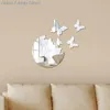 Mirrors 3D Butterfly DIY Mirror Wall Sticker Aesthetic Room Decor Stickers Decal Bedroom Bathroom Home Treandy