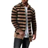 Męskie Stripe Knitting Swetry Moda Trend Z Długim Rękawem Cardigan Zipper Swetry Z Kapturem Płaszcze Męskie Wiosna Nowy Luźny Casual Sweter Sweter