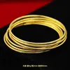 1pcs Pure Gold Color Bracelet for Women Wedding Engagement Jewelry Pulseras Mujer Sand Gold Bangles Femme Birthday Party Gifts Q0717