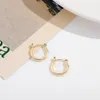 Moda Geometryczny Mały Okrągły Kolczyk Dla Kobiety Proste Koło Złoty Kolor Metal Cienki Hoop Kolczyki Biżuteria Prezenty