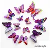 12PCS Artificial 3D Butterfly Three-dimensional Simulation Butterflies Refrigerator Fridge Magnets Sticker Home Decoration WLY BH4694