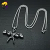 316L Stainless Steel Weightlifting Necklaces Men Silver Color Link Chains Fitness Muscle Pendant Necklaces Strong Man Jewelry1524498