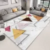 ノルディックの幾何学的なプリントカーペットの家のリビングルームのソファーの床のカーペット浴室のantislip rugの寝室の装飾洗えるラグ籠210626