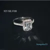 Handmade Emerald cut 2ct Lab Diamond Ring 925 sterling silver Engagement Wedding band Rings for Women Bridal Fine Party Jewelry 20259M