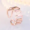 Anillos de cadena hueca Band Finger Women Open Rose Gold Knuckle Rings Street Style Jewelry y Sandy