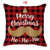 22 couleurs taies d'oreiller décoratives pour Noël Halloween oreillers en lin 45 * 45CM personnalisé Père Noël imprimé arbre lit sac souple taie d'oreiller Coussin