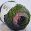 1 UNID 100% Hilado de lana Color del arco iris para el tejido manual Ganchillo Hilo tejido de lana Hilado de lana Hilo de lana Hilo de crocheting Hilo de chal Y211129