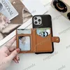 Fashion Luxury Phone Cases for iphone 15 15pro 14 14pro 14plus 13 12 11 pro max XS Xsmax Designer Leather Card Holder Pocket Case Cover with Samsung S22 S23 ultra